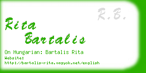 rita bartalis business card